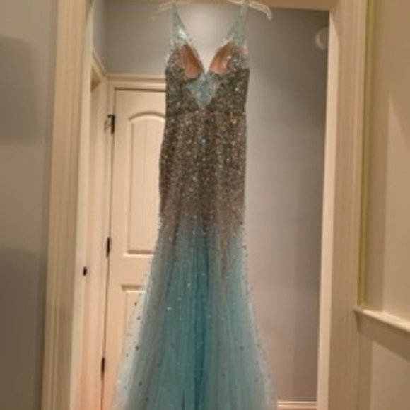 Blue mermaid dress main image 1